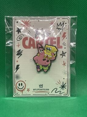 SpongeBob & Patrick Star PVC Rubber Hat Pin Backpack Collectible